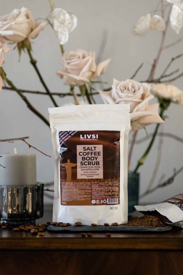 LIVSI Salt Coffee Body Scrub Brazilian (400 gm)
