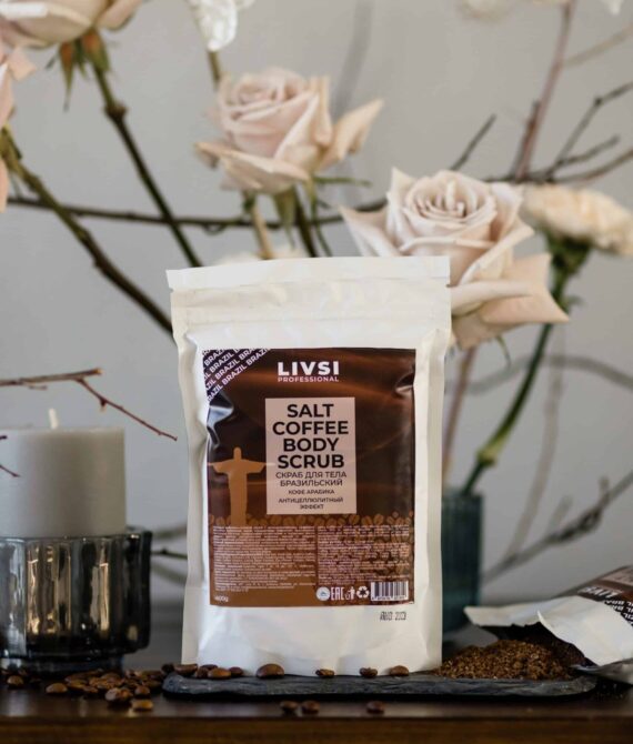 LIVSI Salt Coffee Body Scrub Brazilian (400 gm)