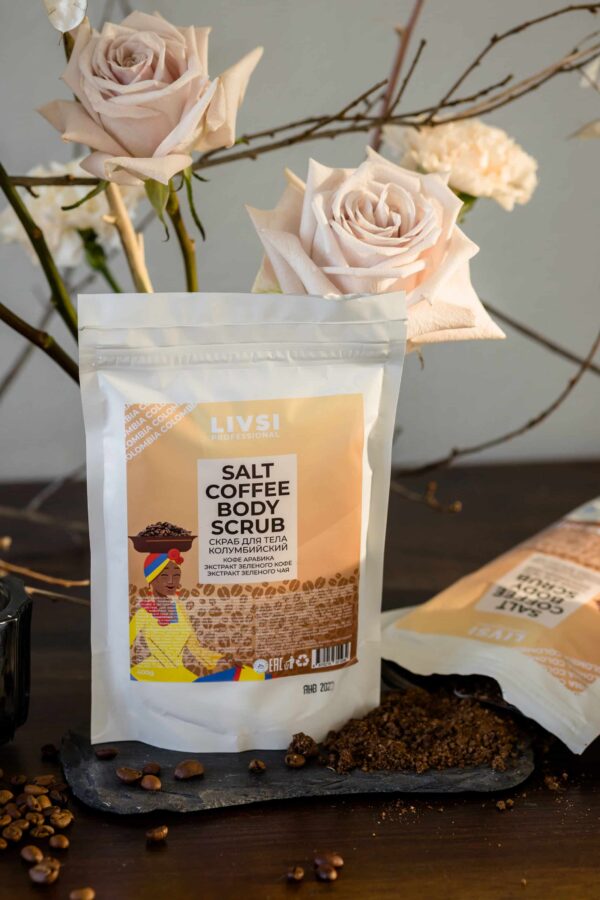LIVSI Salt Coffee Body Scrub Colombian (400 gm)