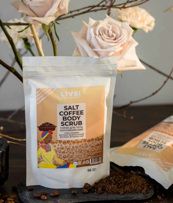 LIVSI Salt Coffee Body Scrub Colombian (400 gm)